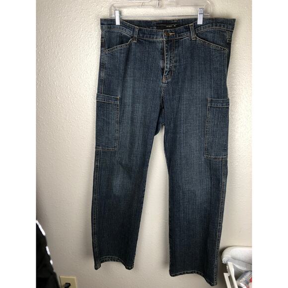 Vintage Y2K Venezia Carpenter Utility Denim Straight Leg High Rise Jeans - Picture 2 of 15